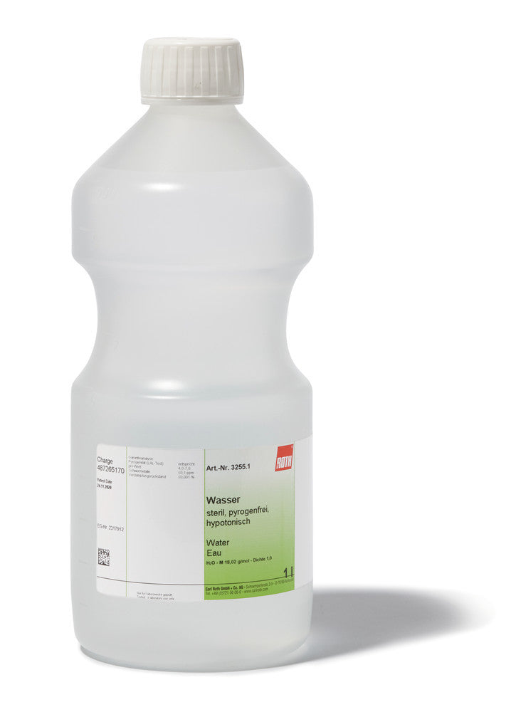 Water, hypotonic, sterile, free from pyrogen, 1 l, plastic - Luminix Health
