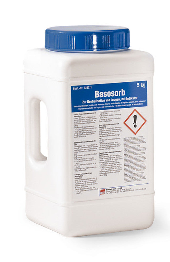 Basosorb, for neutralizing alkaline, 5 kg, plastic - Luminix Health
