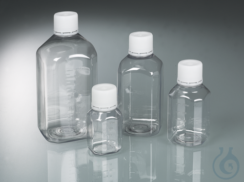 Laboratory bottle PET sterile, clear, 125 ml