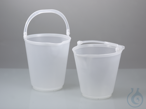 Bucket made of PP, transparent, w/ spout, 15l
