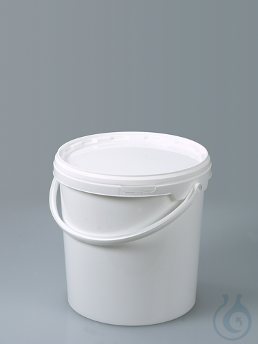 Packaging bucket, PP white, 10 l, w/ closure