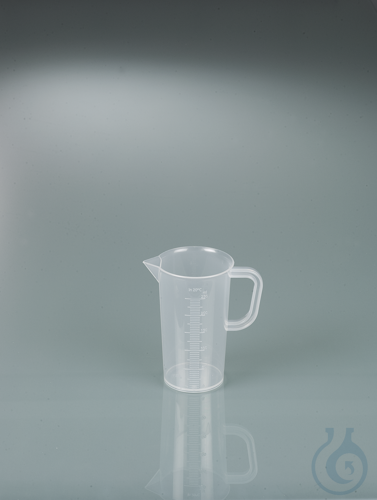 Graduated beaker w/handle, PP, 250ml, transp.grad.