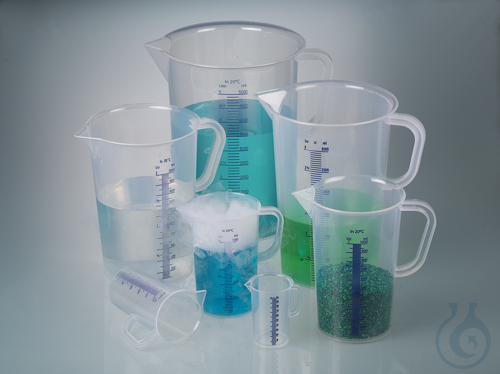 Graduated beaker w/handle, PP, 500ml, transp.grad.