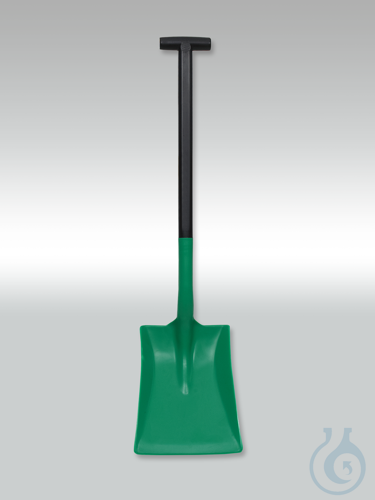 Shovel for industry, PP green, WxDxL 25x32x97 cm