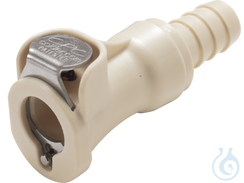 CPC coupling, PP, female, w/ valve, nozzle Ø 9,5mm
