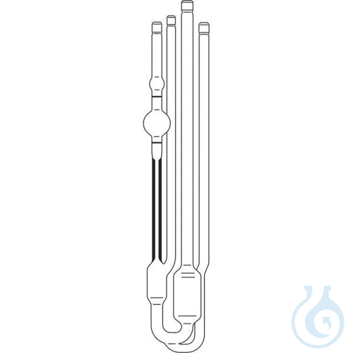 541 40, Ubbelohde viscometer (DIN), calibrated for automatic measurements, with