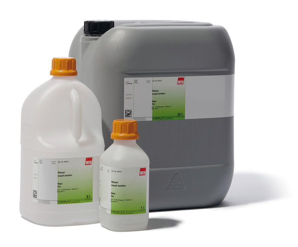Water, redistilled, 1 l, plastic - Luminix Health