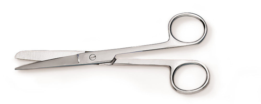 Scissors, pointed-blunt, stainless steel, length 160 mm, 1 unit(s) - Luminix Health