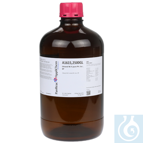 Ethanol 96 % v/v (Ph. Eur., BP) pure, pharma grade - Luminix Health