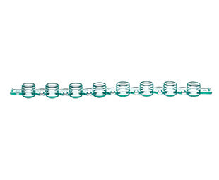 SAPPHIRE lid chain for 8-strips, PP, green, GEW