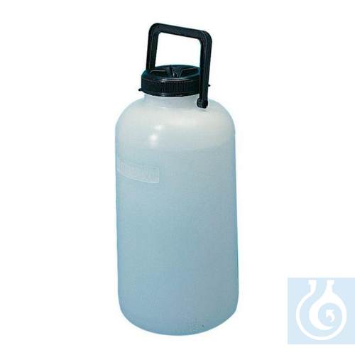 Carboy HDPE 5000 ml Ø 167 x H 350, mouth 85 mm, with inner cap - Luminix Health