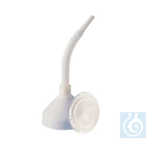 Funnel in HDPE Ø 210 mm, with flexible hose and filter - Luminix Health