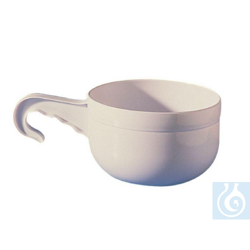 Large sampling cup with handle, volume = 3000 ml, Ø 200 mm x H 115 mm - Luminix Health