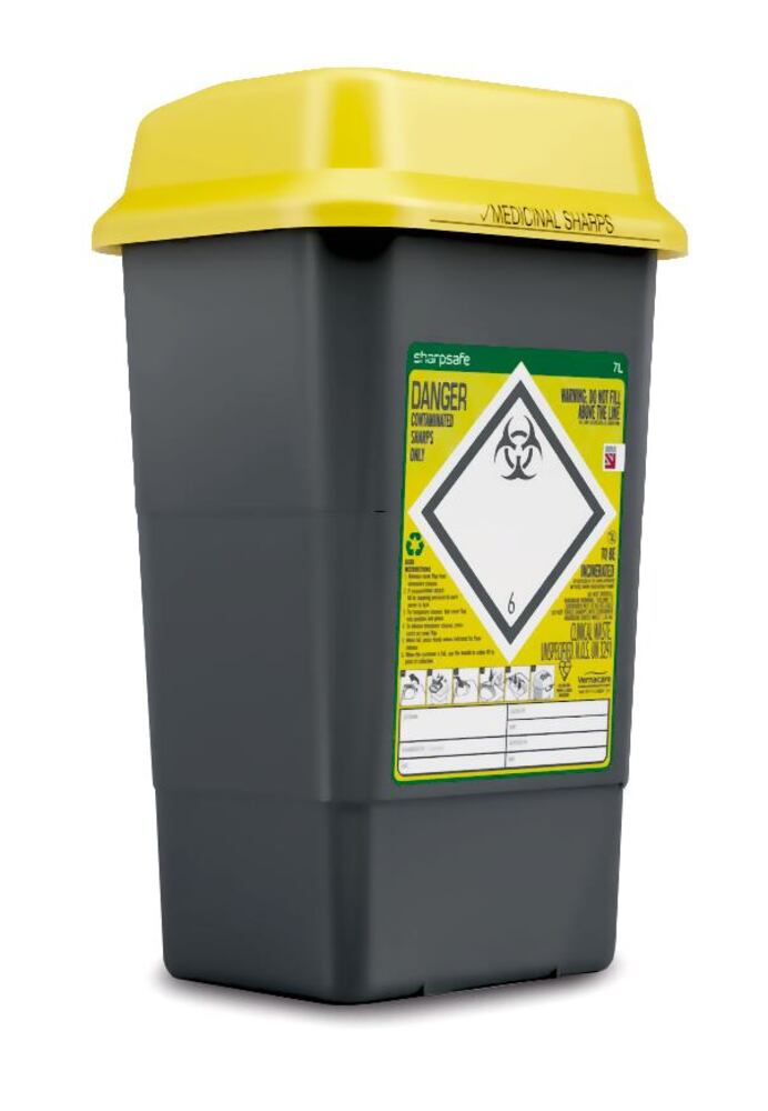 Sharpsafe® waste disposal bins Dual Protect Pro, 7 l