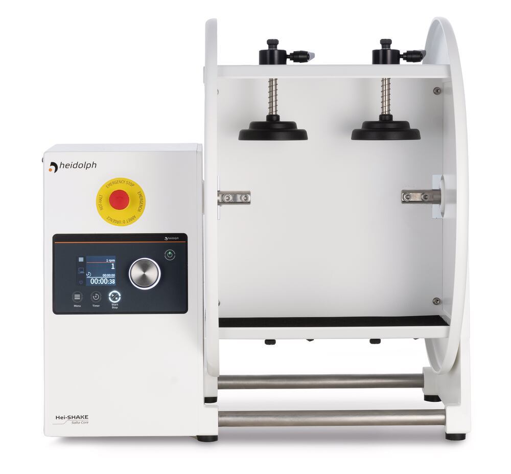 Overheadmixer Hei-SHAKE Salto Core 4, voor 4 flessen, 1–32/min, Heidolph, art. 3LN2.1