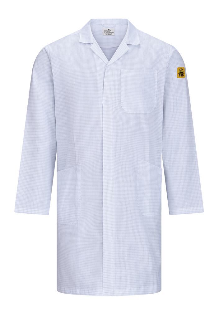 ESD-werkjas, SAFEGUARD Eco Line, wit, unisex, maat S, DS SafetyWear, art. 3LY5.1