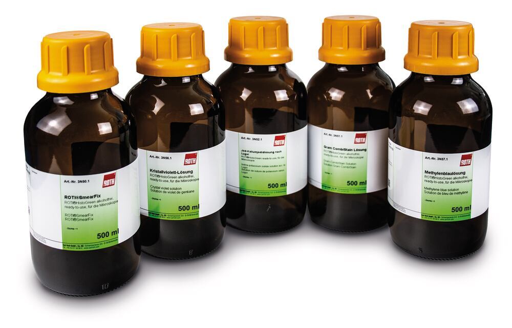Crystal violet solution, for microscopy, 500 ml, glass
