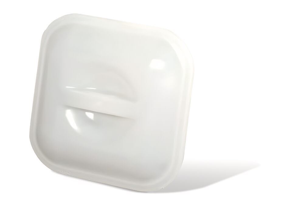 Lid for industrial bucket, HDPE, rectangular, natural colours