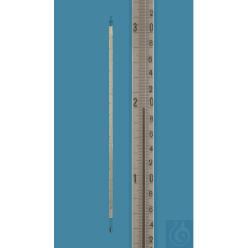 Precision thermometer, similar ISO 656, short type, enclosed scale,