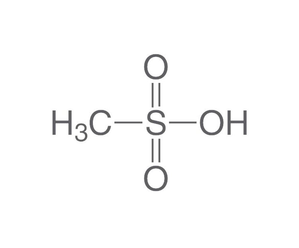 Methanesulphonic acid, 70 %, for synthesis, 100 ml, glass - Luminix Health