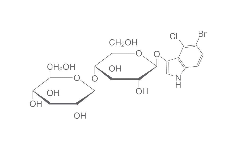 5-Bromo-4-chloro-3-indoxyl-beta-D-, cellobioside, min. 99 %, biochemistry, 50 mg - Luminix Health