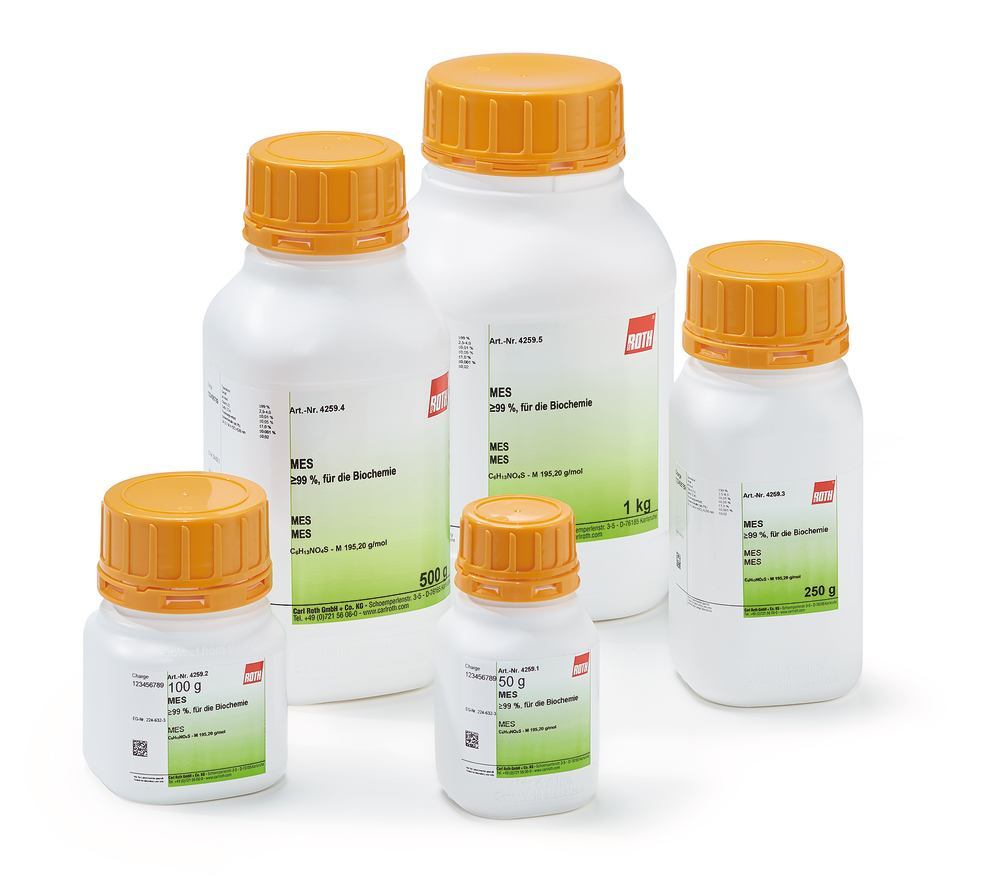 MES, min. 99 %, for biochemistry, 50 g, plastic - Luminix Health