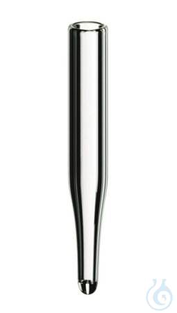 0,3ml Micro-Insert, 43,5x6mm, clear glass, 13mm top, 10x100/pac - Luminix Health