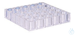 Vial-Rack, Acrylic (160 x 160 x 30mm), 25 cavities with a diameter of 24mm - Luminix Health