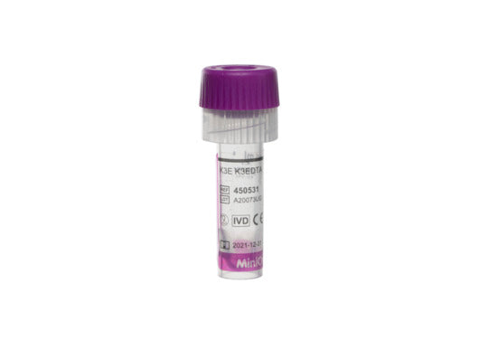 MiniCollect® tubes 1 ml K3E K3EDTA lilac cap