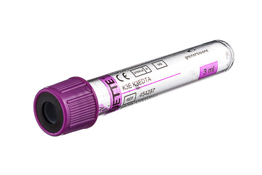 VACUETTE® TUBE 3 ml K3E K3EDTA 13x75 lilac cap