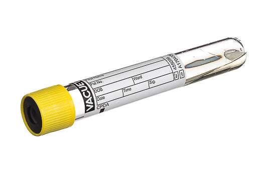 VACUETTE® tubes 9 ml CPDA 16x100 yellow cap-schw
