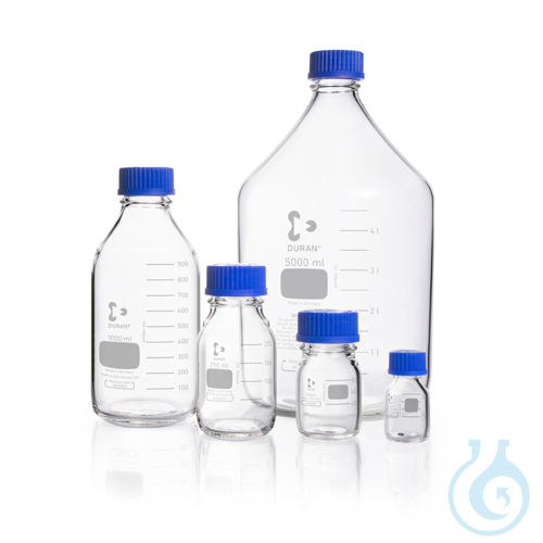 DURAN® Original Laboratory Bottle, clear, with DIN 168-1 thread, graduated - Luminix Health