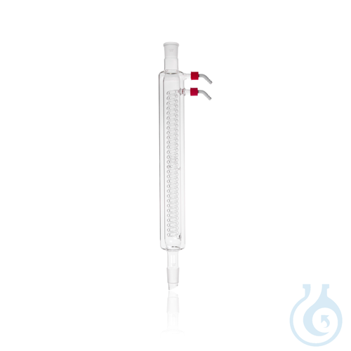 DURAN® Jacketed Coil Condenser, standard ground joints, plastic hose connections - Luminix Health