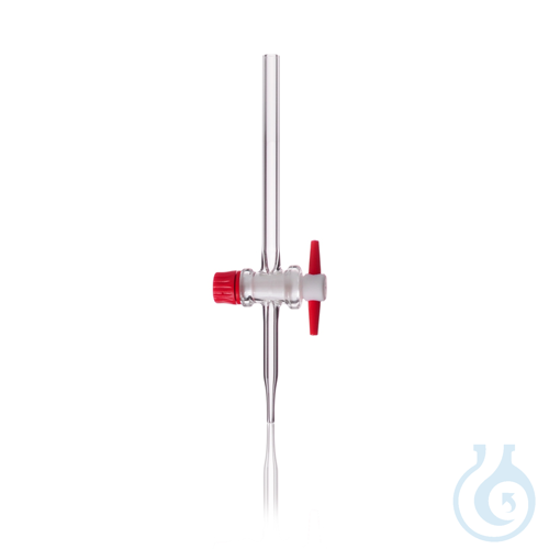 DURAN® Burette Stopcock, straight, with PTFE key, complete