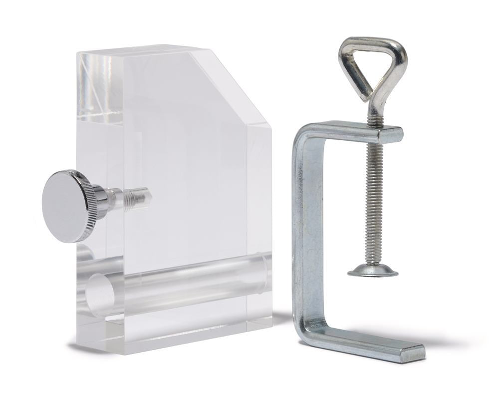Table holder, acrylic glass, for securely attaches, 1 unit(s) - Luminix Health