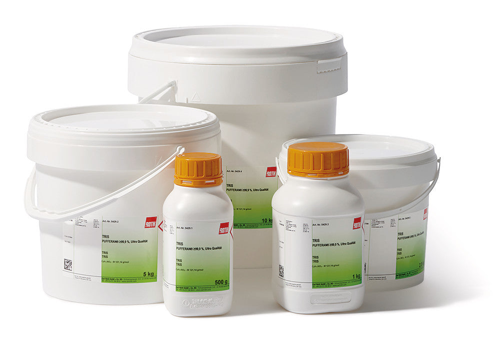 TRIS, PUFFERAN®, min. 99,9 %, Ultra quality, 500 g, plastic - Luminix Health