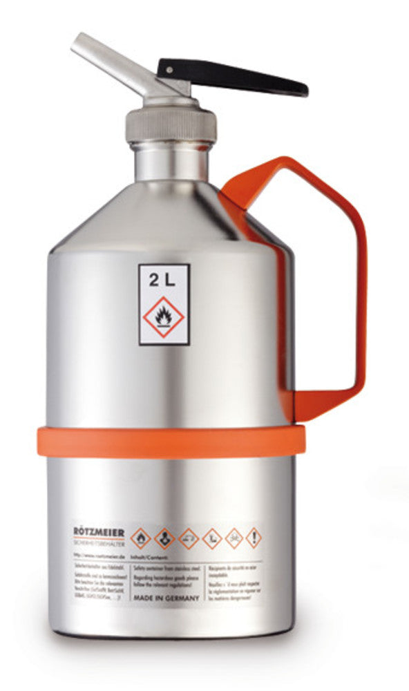 Safety laboratory canister, S. steel, with microdispenser, 0.5 l, 1 unit(s) - Luminix Health