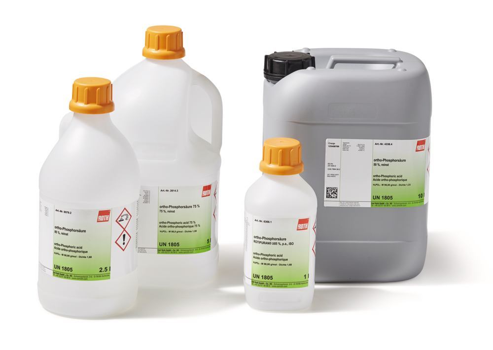 ortho-Phosphoric acid 50 %, pure, 1 l, plastic - Luminix Health