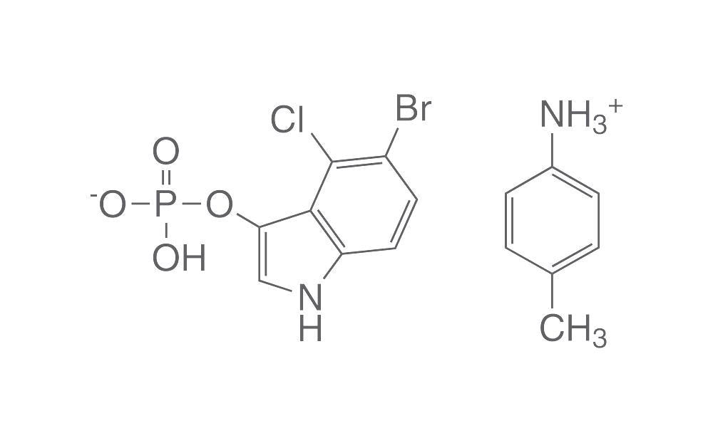 5-Bromo-4-chloro-3-indolyl phosphate, p-toluidine salt,min. 99 %, 500 mg, glass - Luminix Health