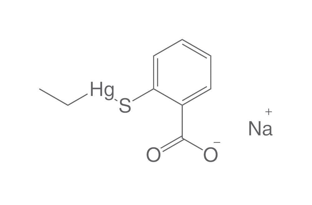 Sodium ethylmercurithiosalicylate, solution, Thimerosal 54-64-8, 100 ml, glass - Luminix Health