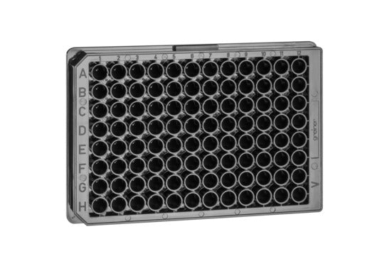 The 96-well microplate, PP, V-bottom (chimney well), black