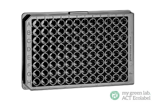 Microplate, 96 well, F-bottom (chimney form), black