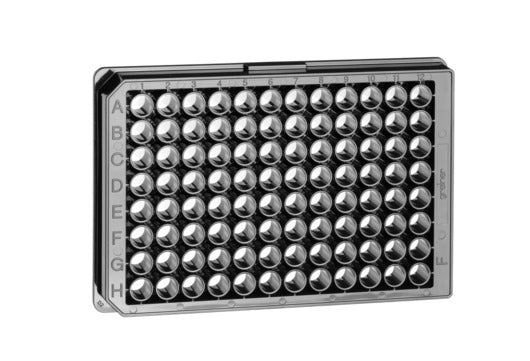 96-well microplate, PS, F-bottom (chimney form), µCLEAR®