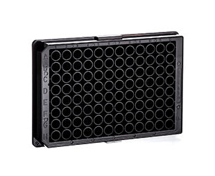 96-well microplate, PS, C-bottom, black, streptavidin-coated