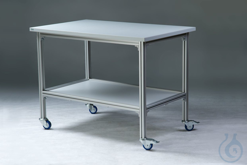 Laboratory transport trolley, melamine top, 120x75 cm - Luminix Health