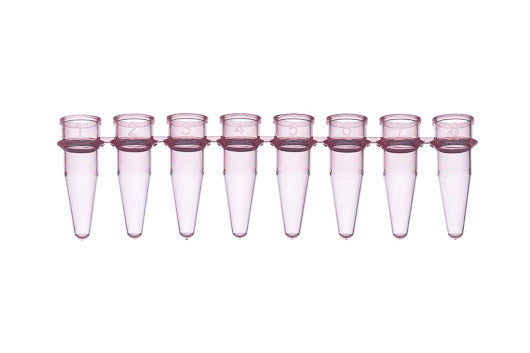 SAPPHIRE PCR 8-strips, 0.2 ML, PP, red, without DEC