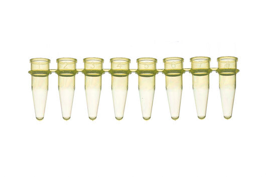 SAPPHIRE PCR 8-strips, 0.2 ML, PP, yellow, without DE