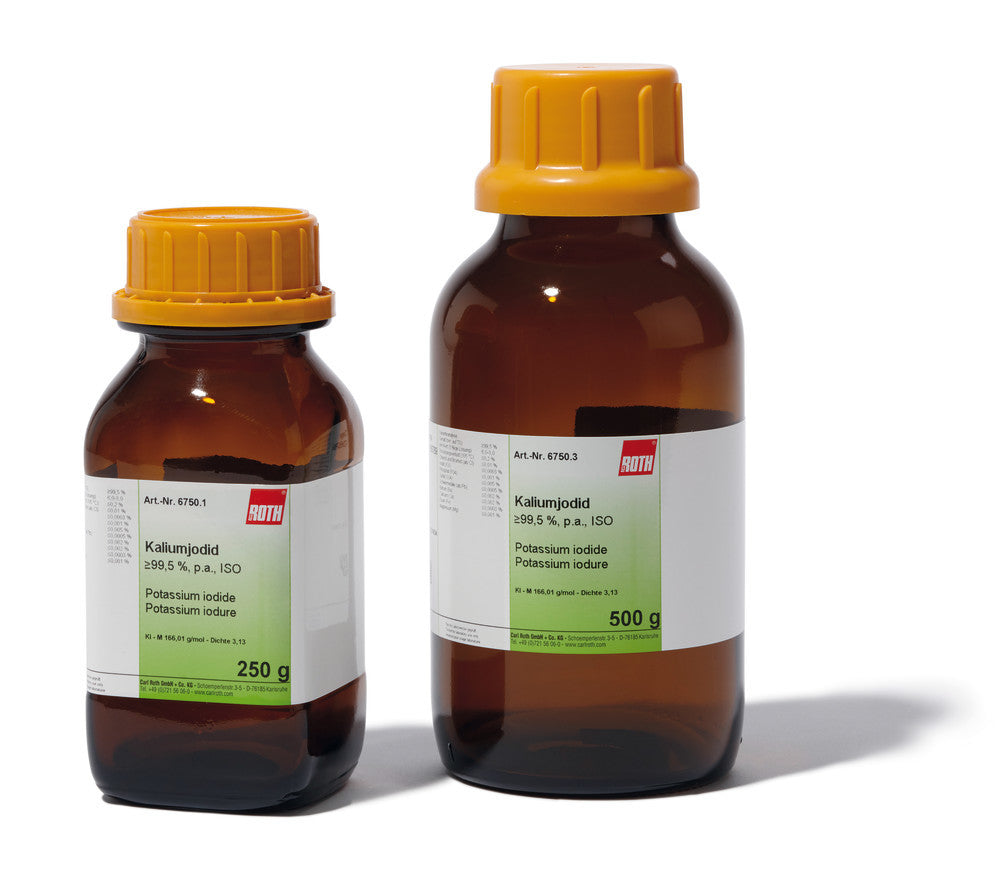 Potassium iodide, min. 99,5 %, p.a., ISO, 50 g, glass - Luminix Health