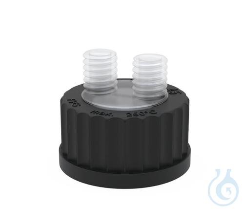 BOLA Multiple Distributors for Bottles, GL 45, 2 x GL 14, max. Ø 8 mm PFA. Screw