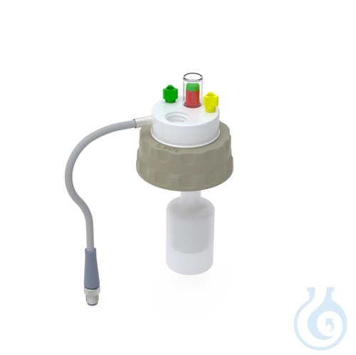 b.safe Control Waste Caps S51, 2x UNF1/4'', 1x GL14 Cap S51 made of PP, insert